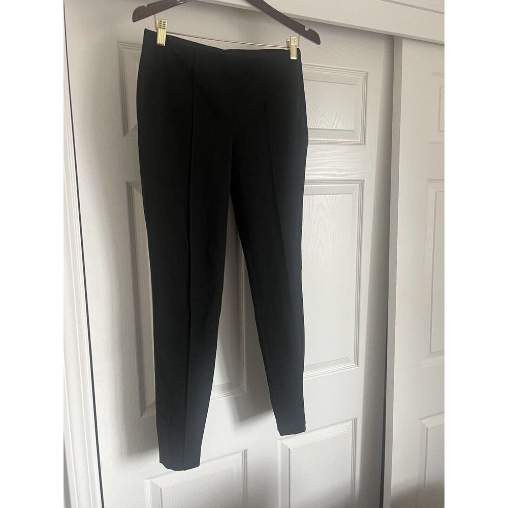 Vince Camuto Pull On Black Pants With Side Zipper Size 4 Slightly Pleated